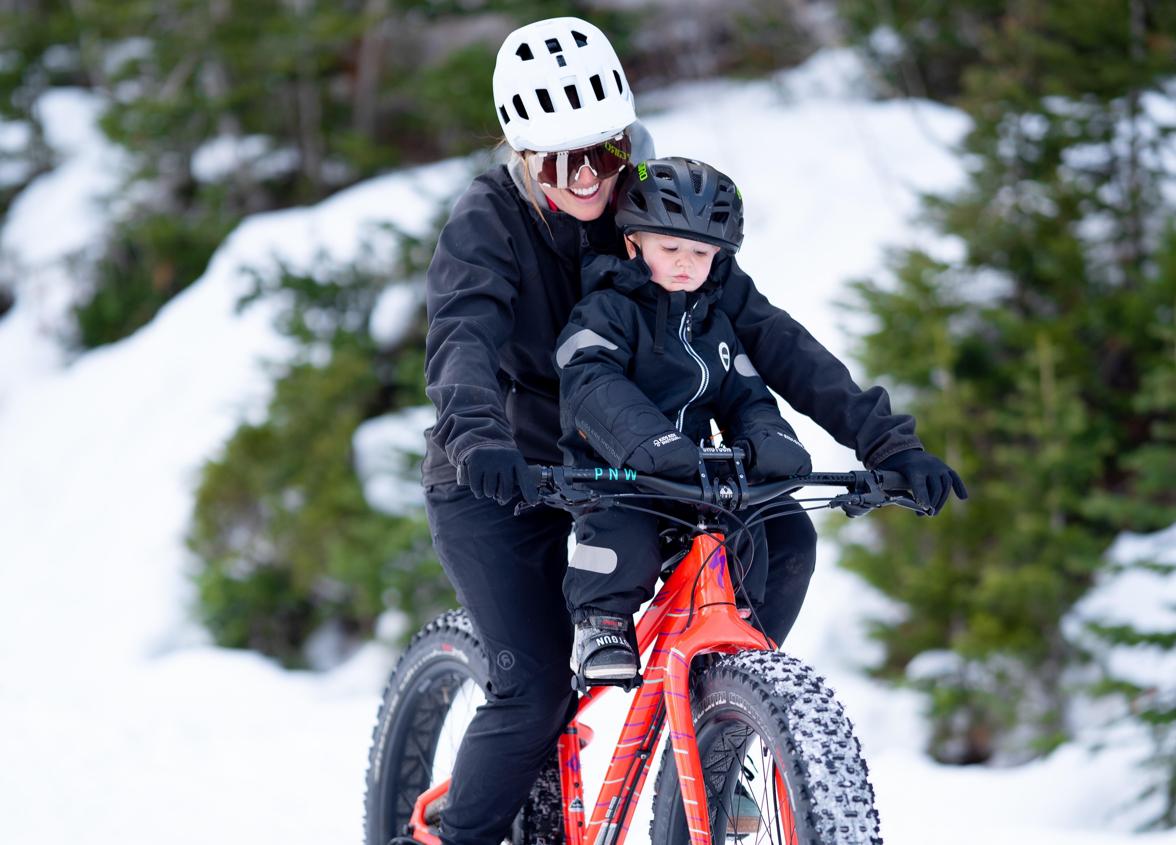 Winter Fat Biking with a 2 year old
