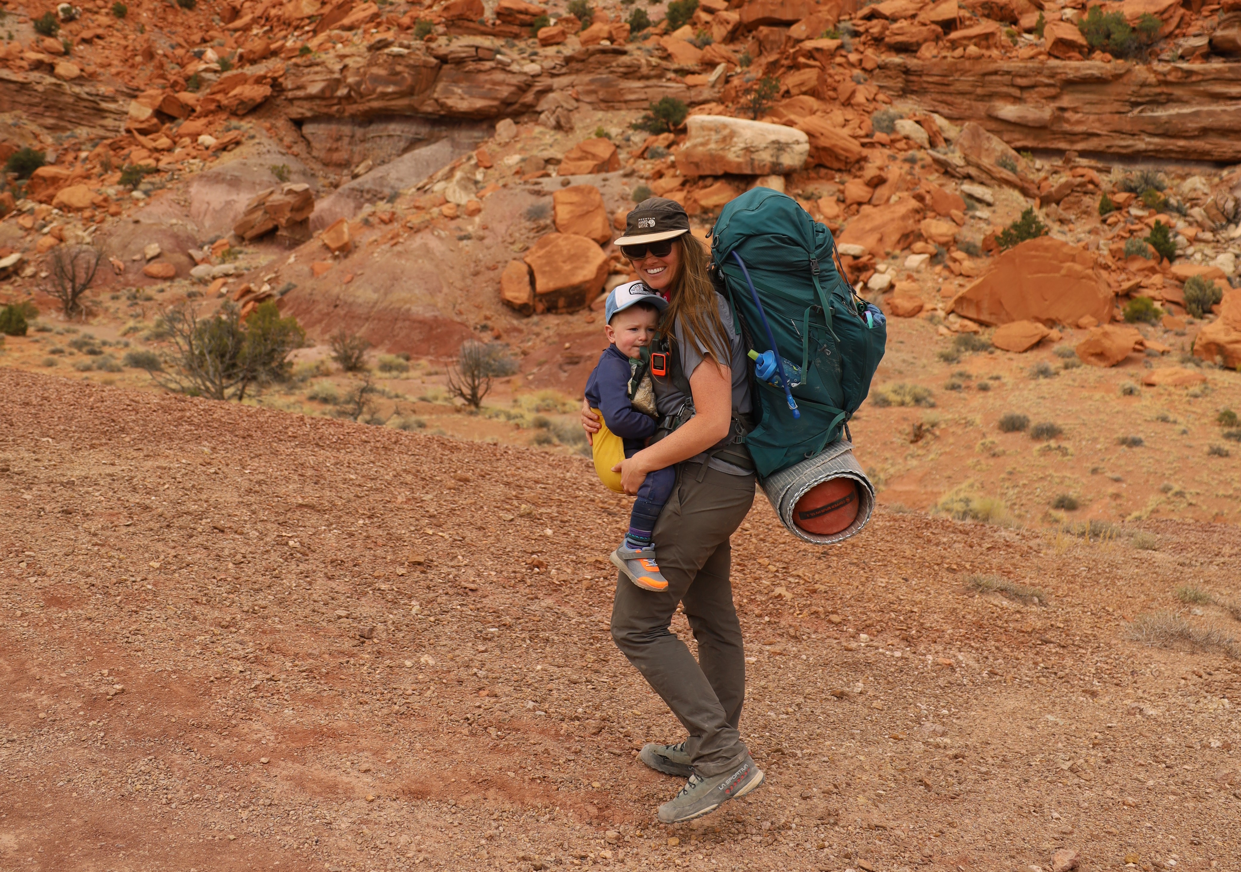 Toddler and mom backpacking with the Trail Magik carrier
